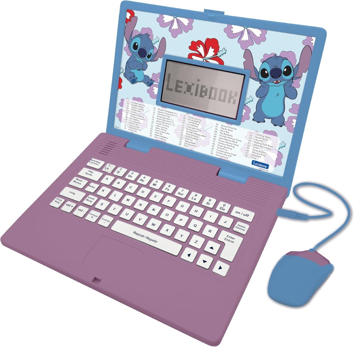 Laptop educational Lexibook, Disney Stitch, 124 activitati