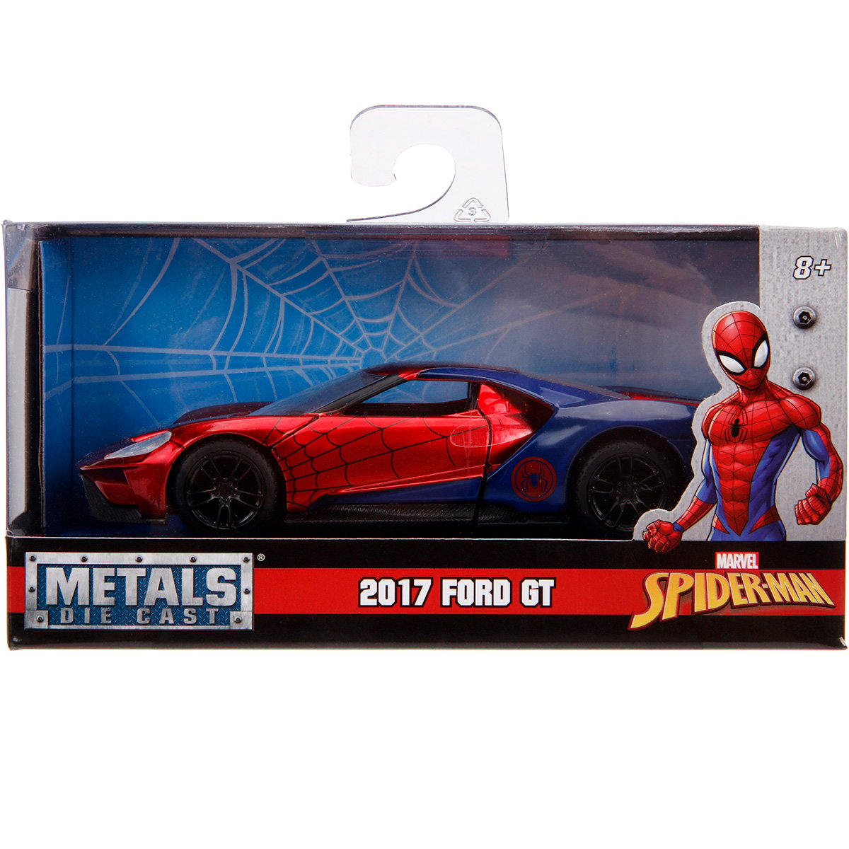 Masina din metal, Jada, Marvel Spiderman, 2017 Ford GT, 1:32