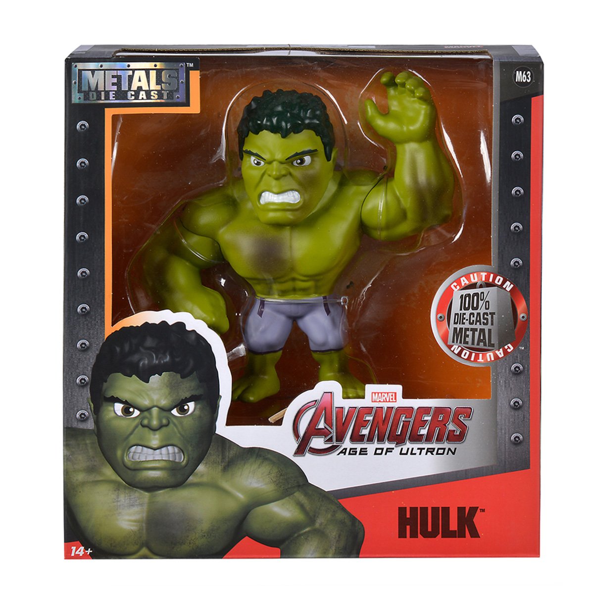 Figurina metalica, Jada, Marvel Hulk, 15 cm