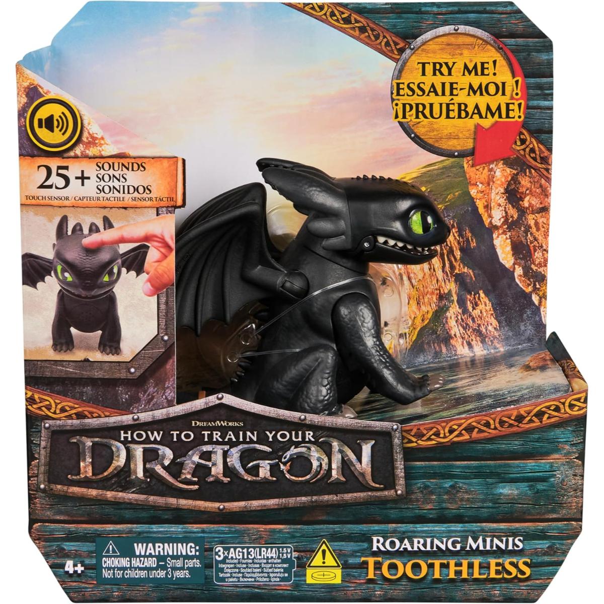 Figurina cu efecte sonore, DreamWorks Dragons, Roaring Minis, Toothless, 6074239