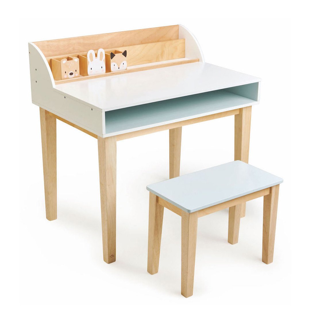 Set birou si scaun din lemn premium, Tender Leaf Toys accesorii imagine 2022