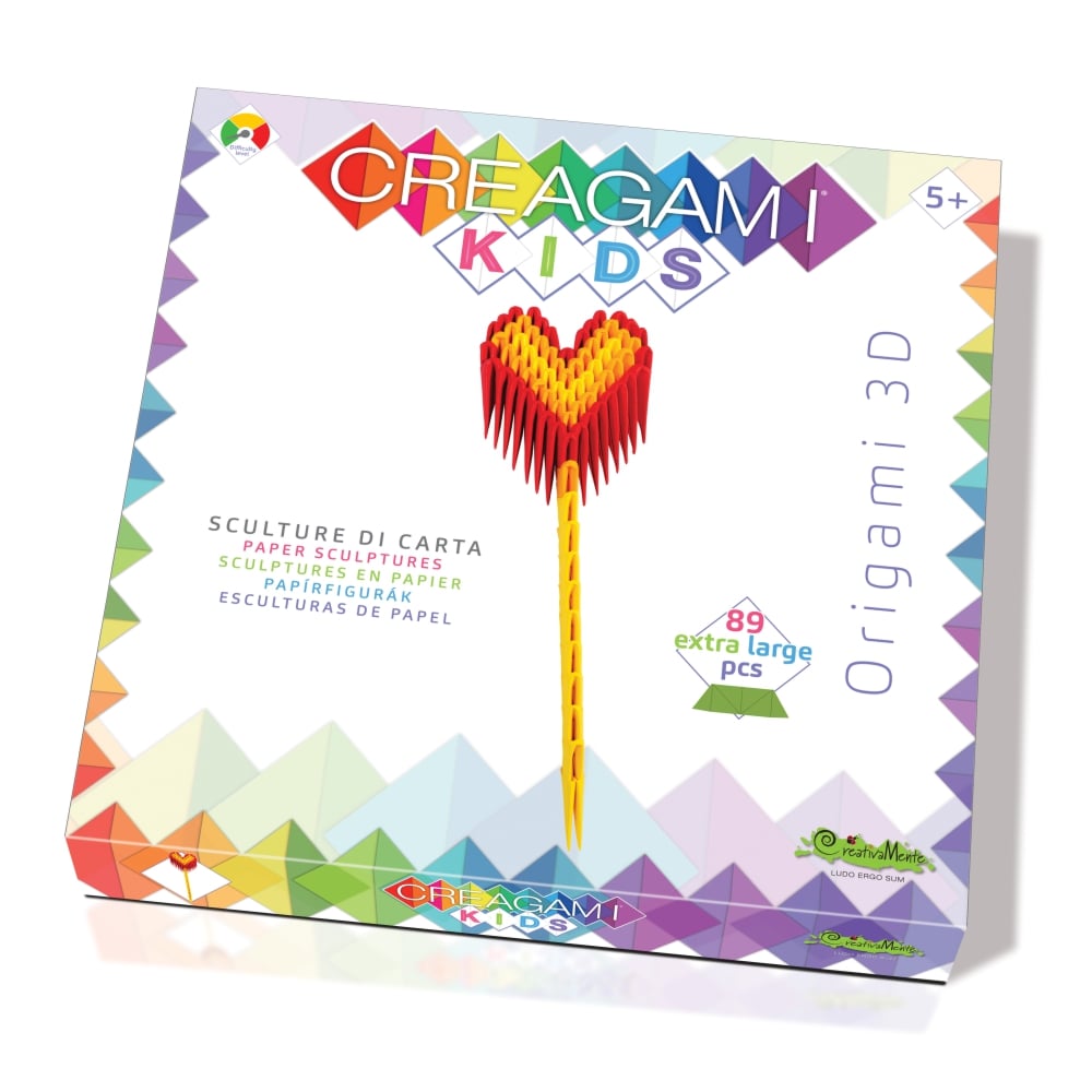 Joc 3D Inima Origami, Creagami Kids, 89 Piese