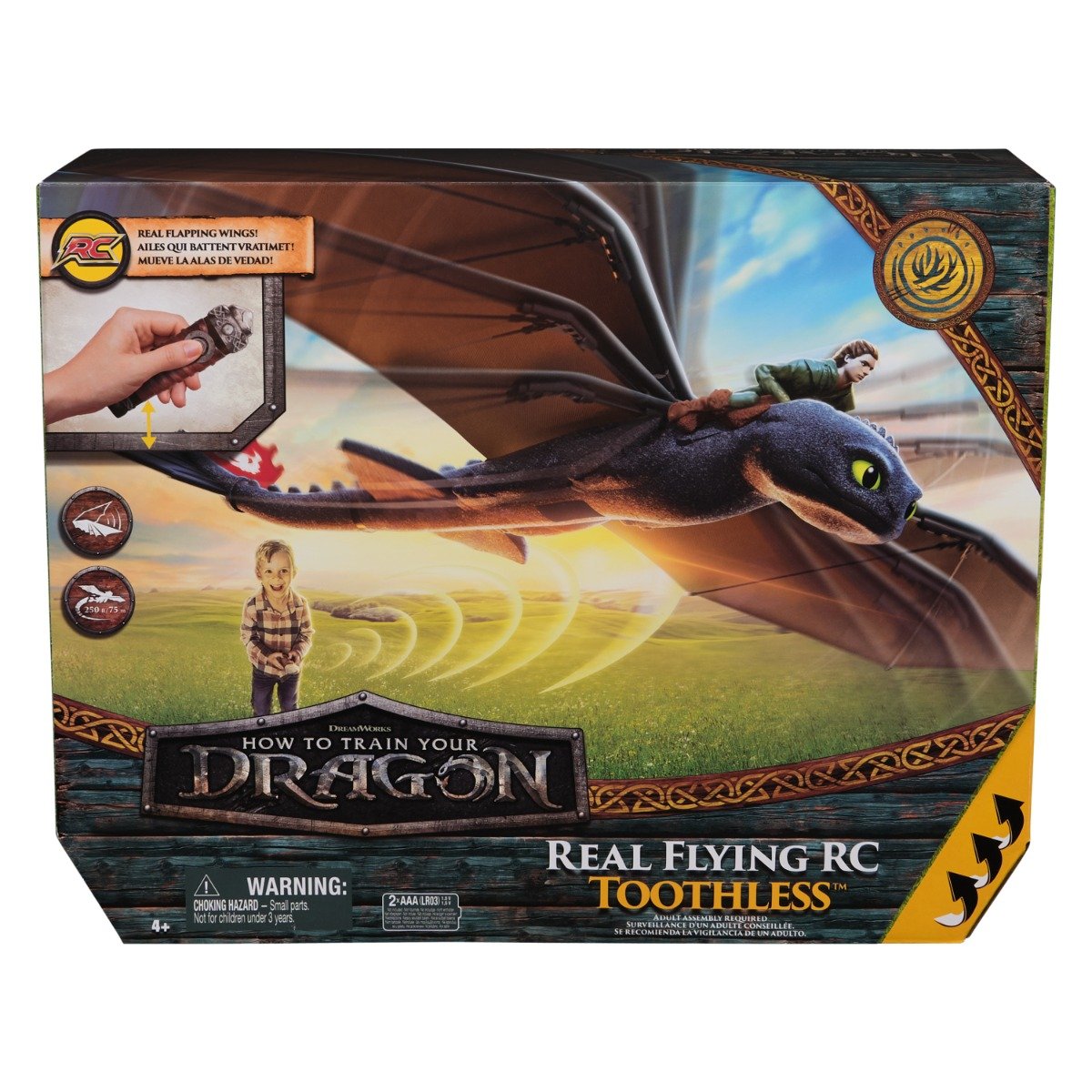 Figurina zburatoare cu radiocomanda, DreamWorks Dragons, Toothless, 6074369