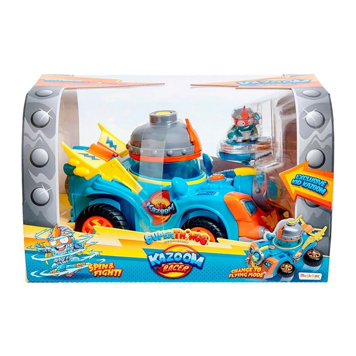 Vehicul Kazoom Racer cu figurina, SuperThings Figurina