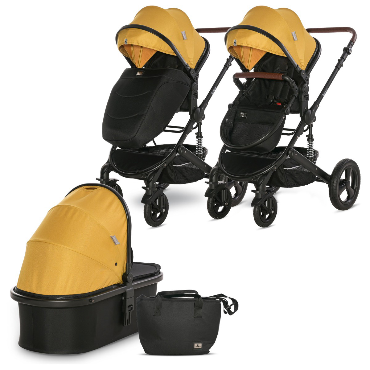 Carucior Set Transformabil Lorelli Boston, Pana La 22 Kg, Lemon Curry