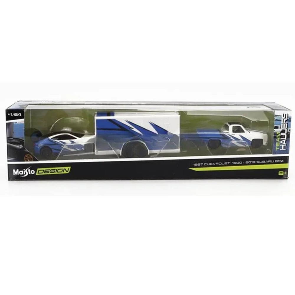 Set camion si masina metalica, Maisto, Design Team Haulers, 1:64