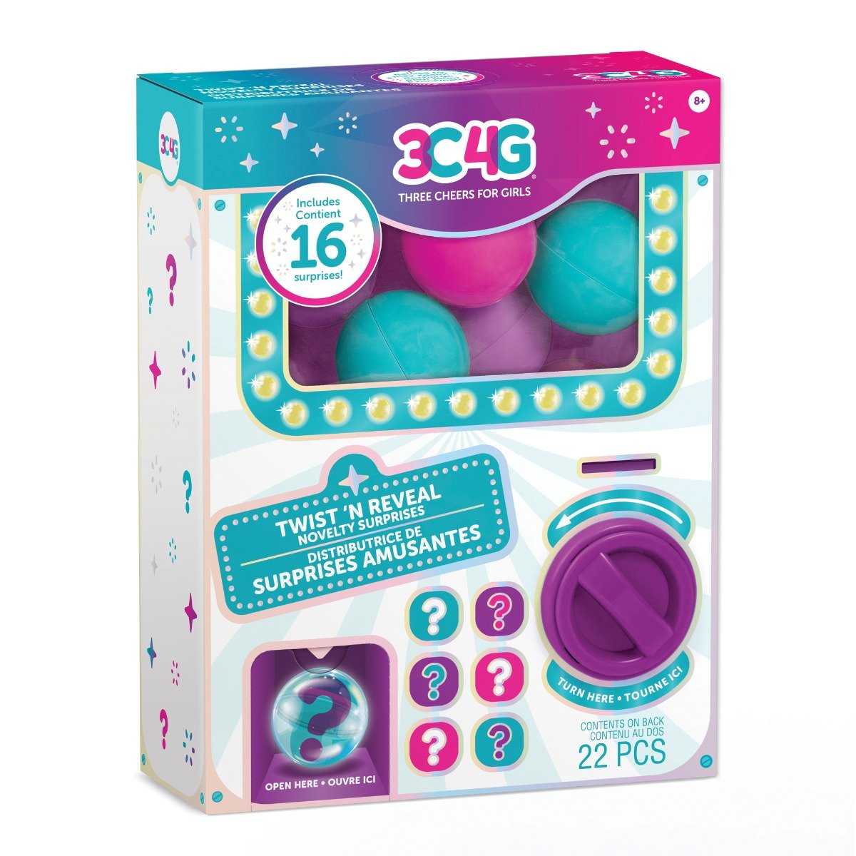 Set accesorii surpriza, 3C4G, Twist N Reveal, 22 piese