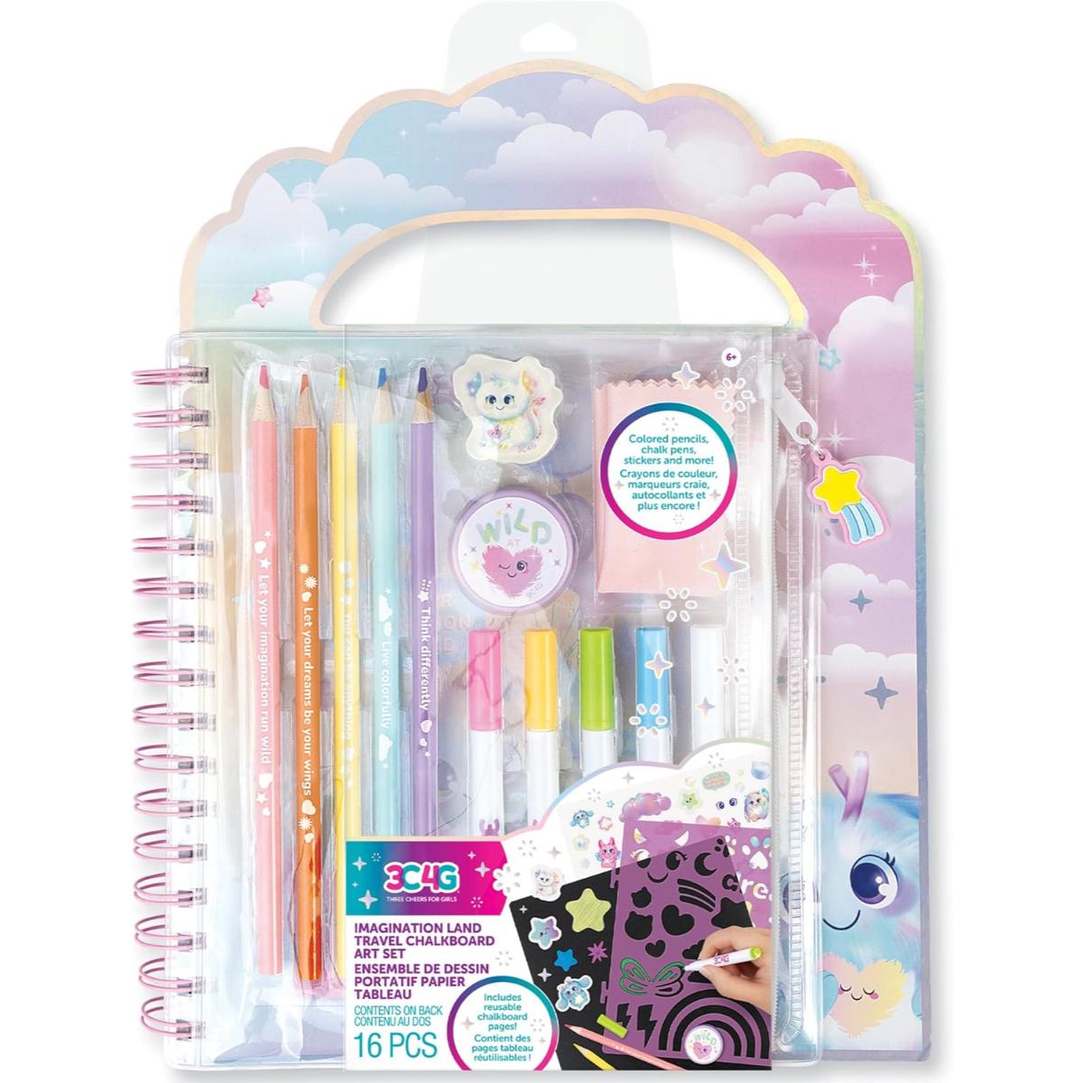 Set de desen cu tabla, creta si creioane, 3C4G, Travel Chalkboard