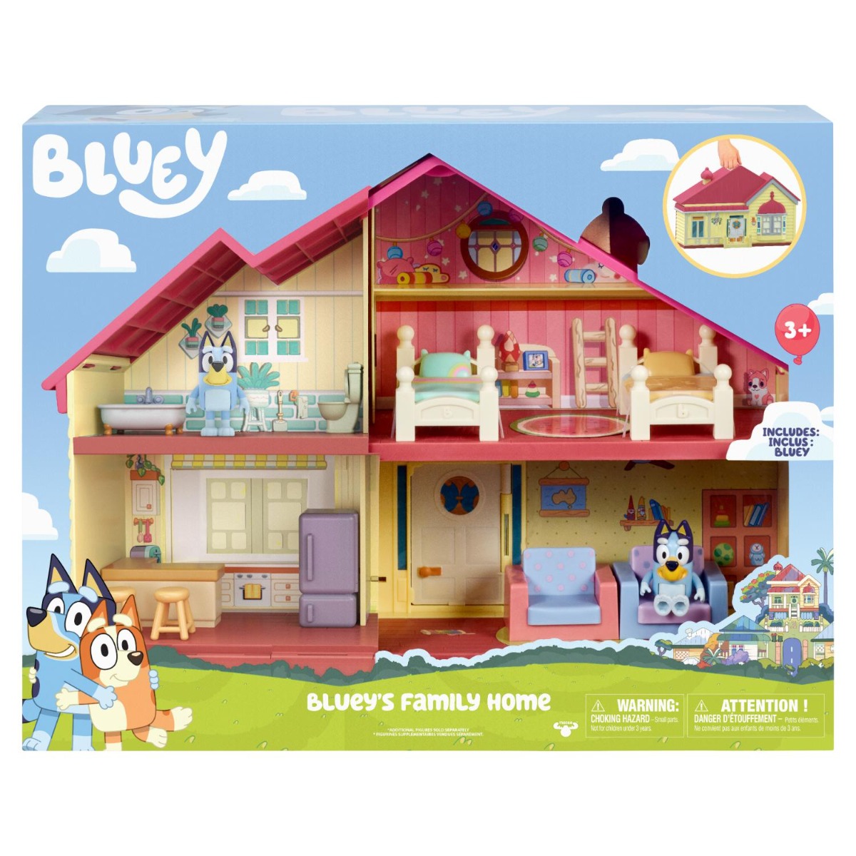 Set de joaca cu figurina Bluey, Casa familiei