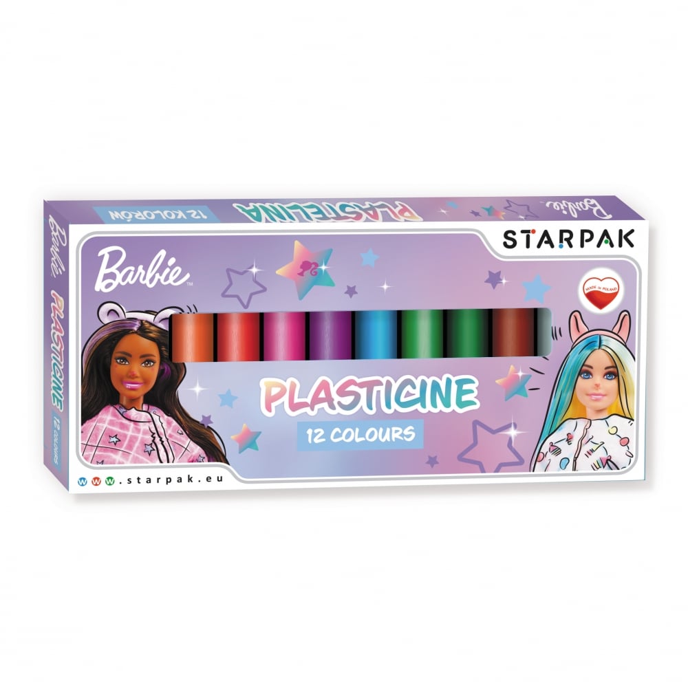 Plastilina Starpak, Barbie, 12 culori