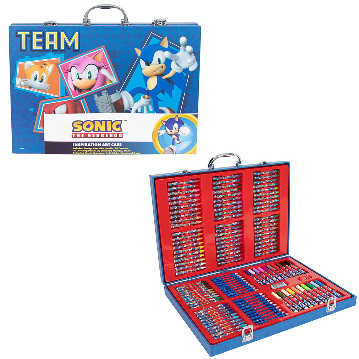 Set de colorat in trusa, Sonic the Hedgehog, 137 piese