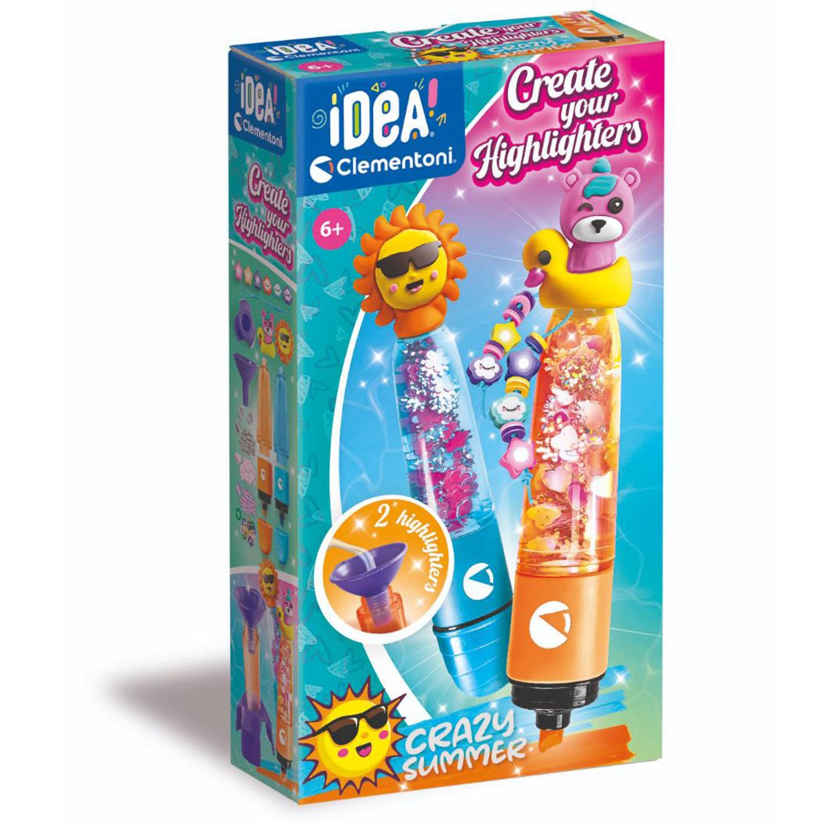 Set de creatie, Clementoni Idea, Marker cu decoratiuni, Crazy Summer