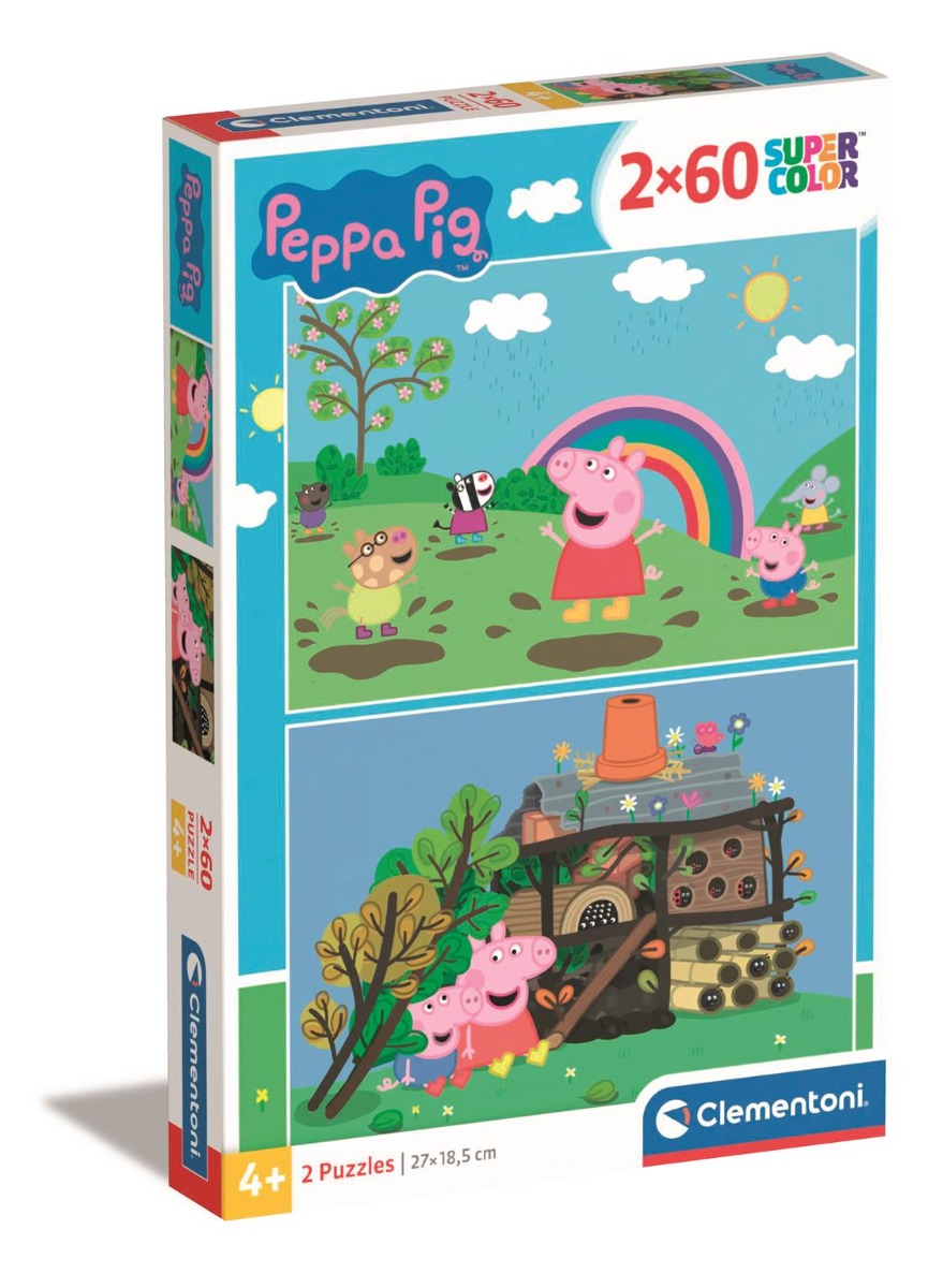 Puzzle Clementoni, Peppa Pig, 2 x 60 piese