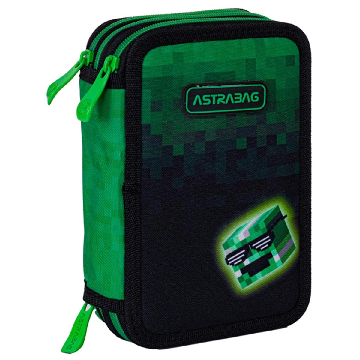 Penar cu 3 compartimente echipat, AstraBag Jumbo, Pixel Hero