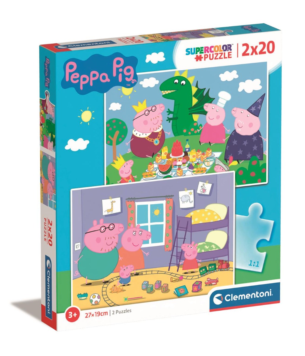Puzzle Clementoni, Peppa Pig, 2 x 20 piese