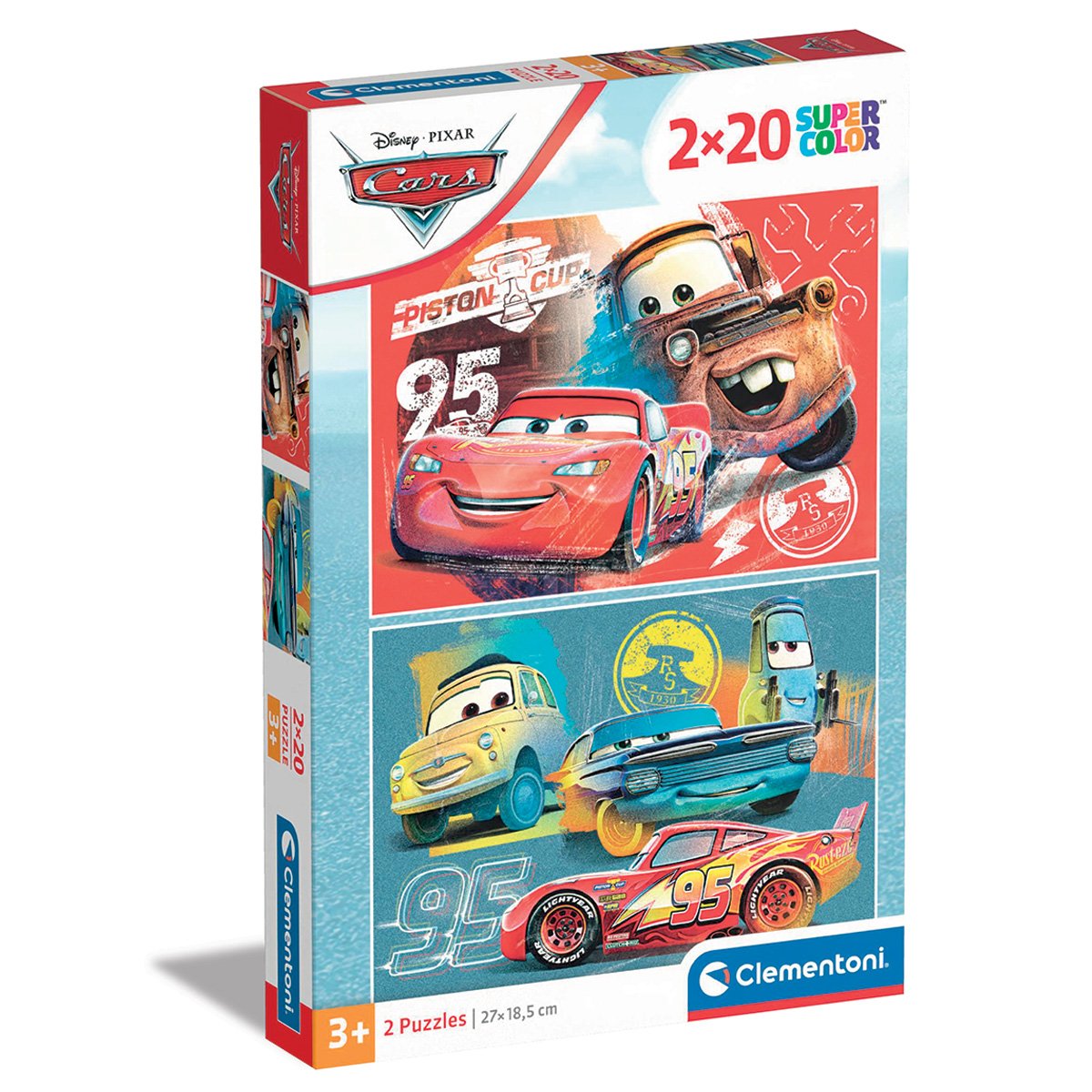Puzzle Clementoni, Disney Cars, 2 x 20 piese