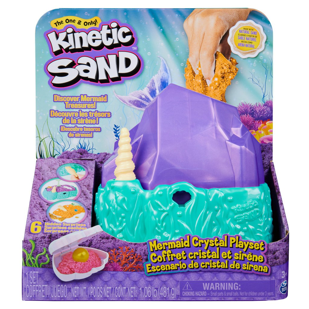 Poze Set de joaca cu nisip si forme, Kinetic Sand, Cristalele Sirenelor, 20137315