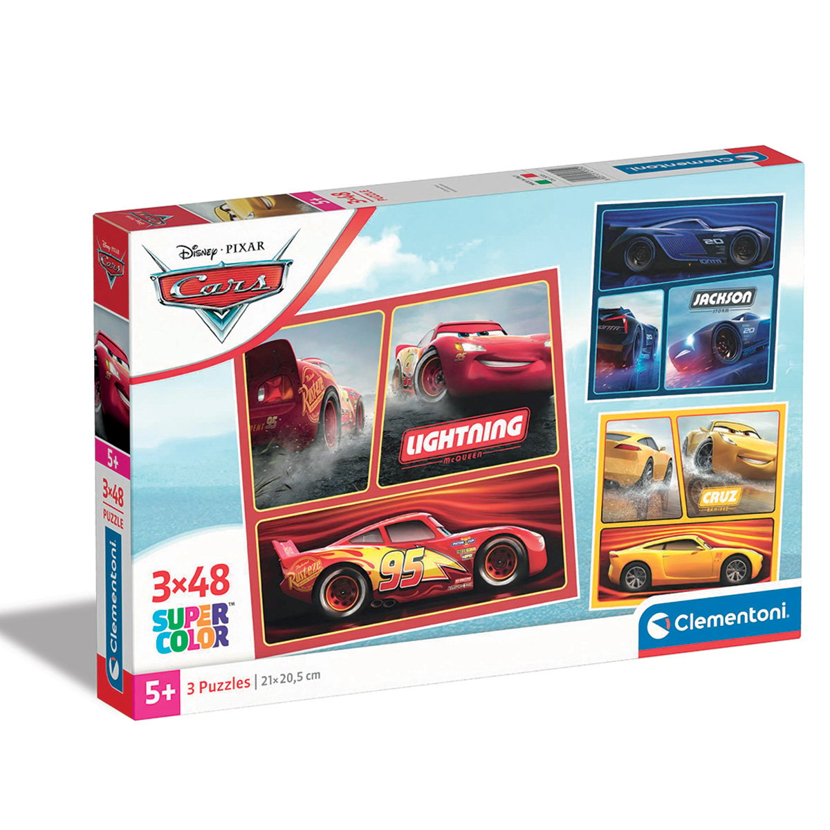Puzzle Clementoni, Disney Cars, 3 x 48 piese