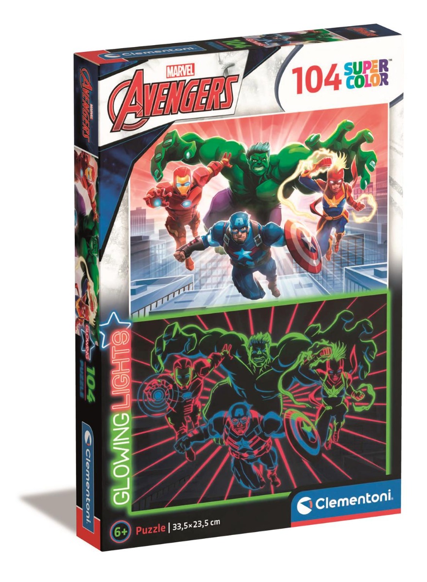 Poze Puzzle Clementoni Marvel Avengers Glowing, 104 piese