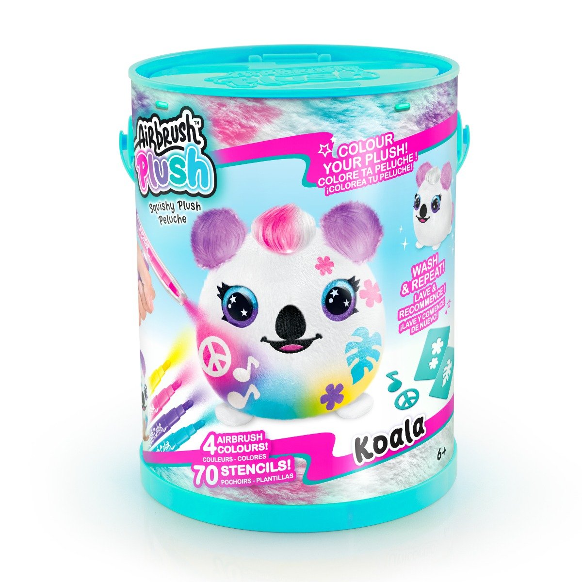 Set de joaca creativ, Airbrush Plush, Squishy Plush, Koala