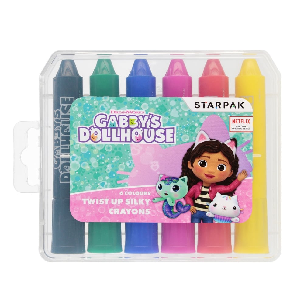 Creioane colorate cerate, Starpak, Gabbys Dollhouse, 6 buc