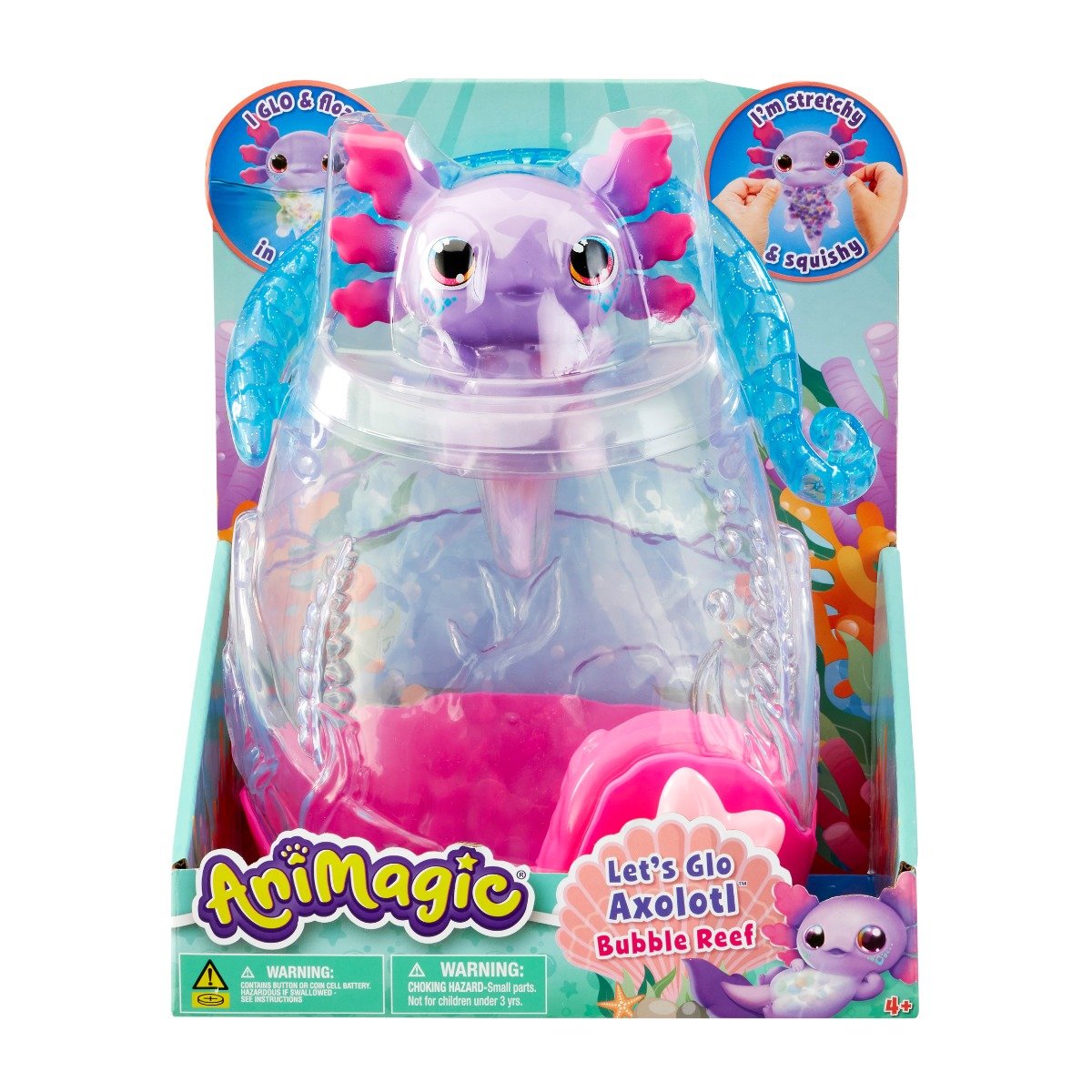 Set de joaca, AniMagic, Acvariu cu jucarie interactiva, Axolotl