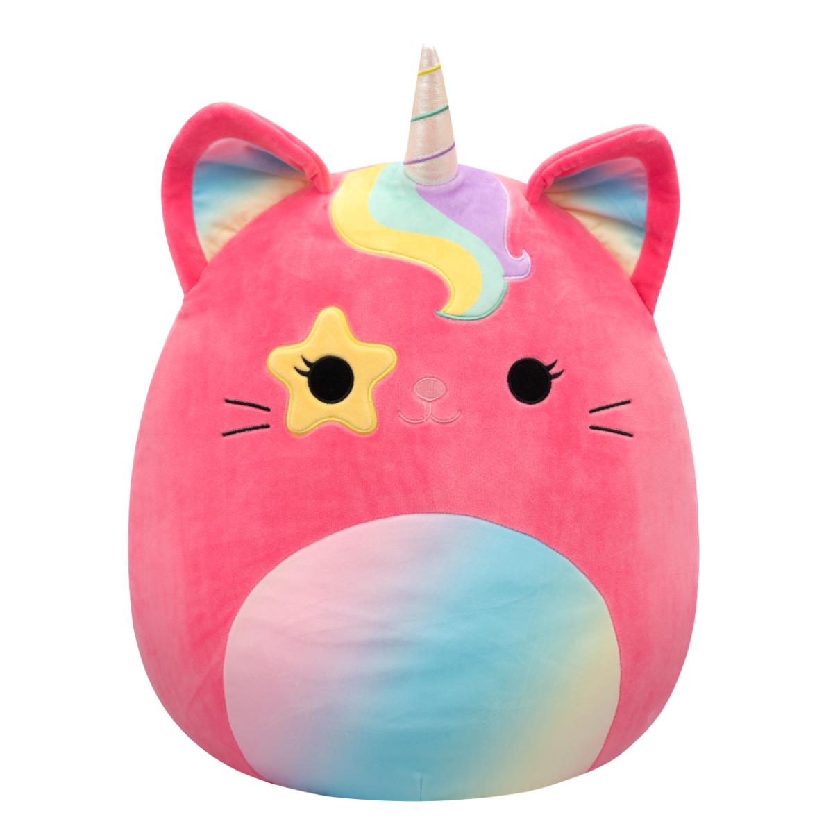 Jucarie de plus, Squishmallows, Pisicuta Unicorn Sienna, 35 cm