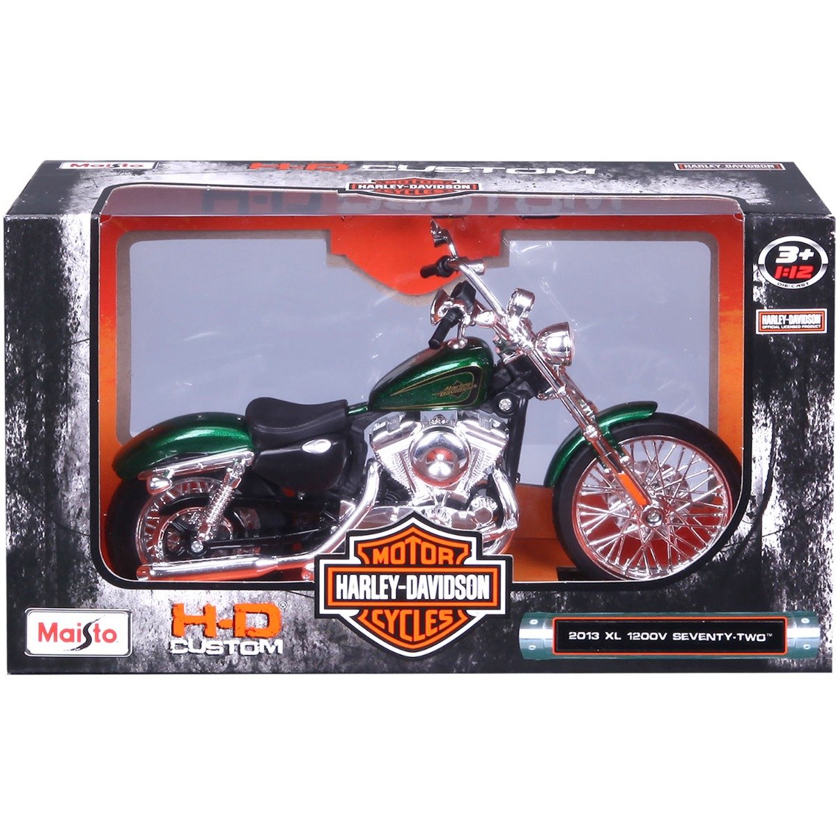 Motocicleta metalica, Maisto, Harley-Davidson, 2013 XL 1200V Seventy-Two, 1:12