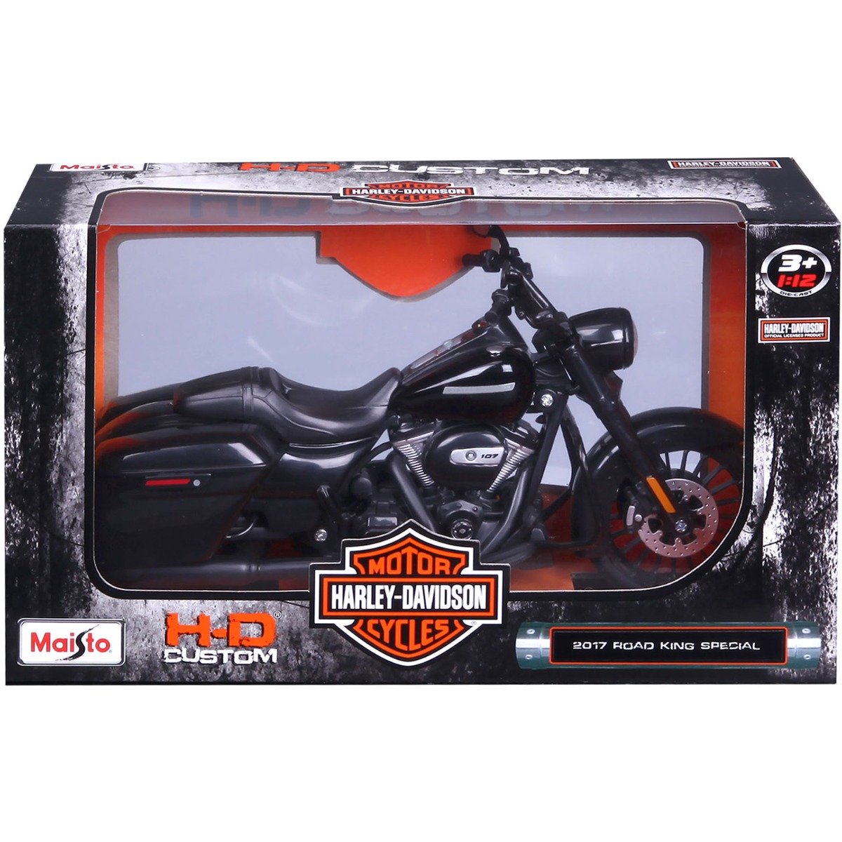 Motocicleta metalica, Maisto, Harley-Davidson, 2017 Road King Special, 1:12