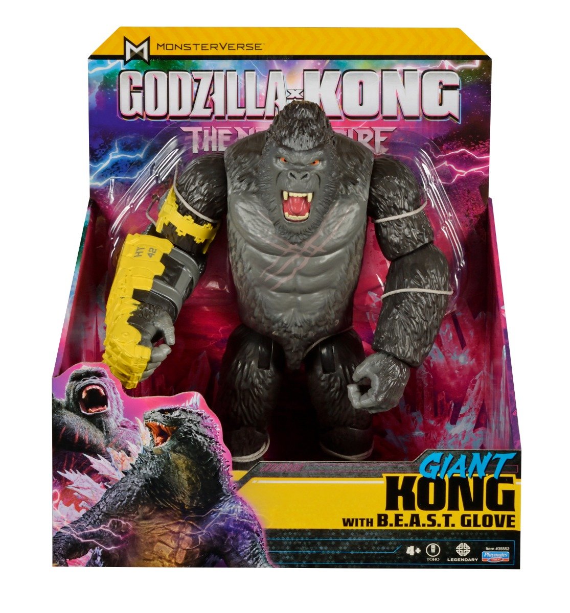 Figurina articulata, Monsterverse, Kong with B.E.A.S.T. Glove Giant, 28 cm