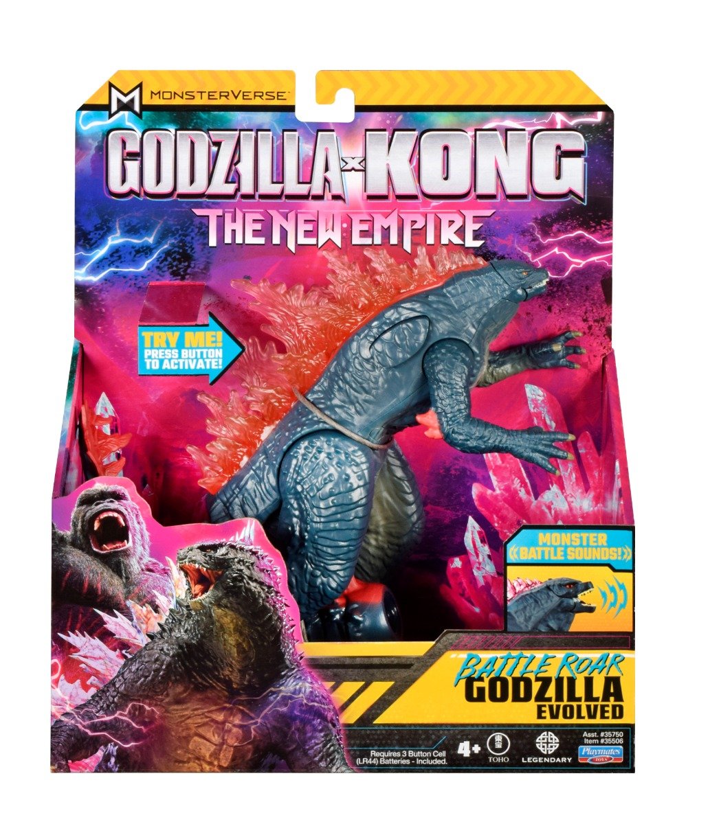 Figurina articulata cu sunete, Monsterverse, Battle Roar, Godzilla Evolved, 18 cm