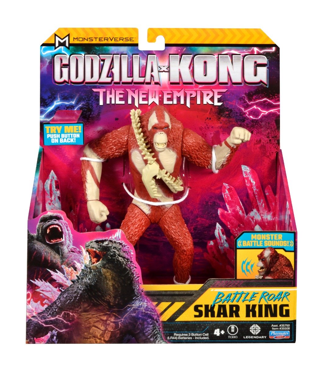 Figurina articulata cu sunete, Monsterverse, Battle Roar, Skar King, 18 cm
