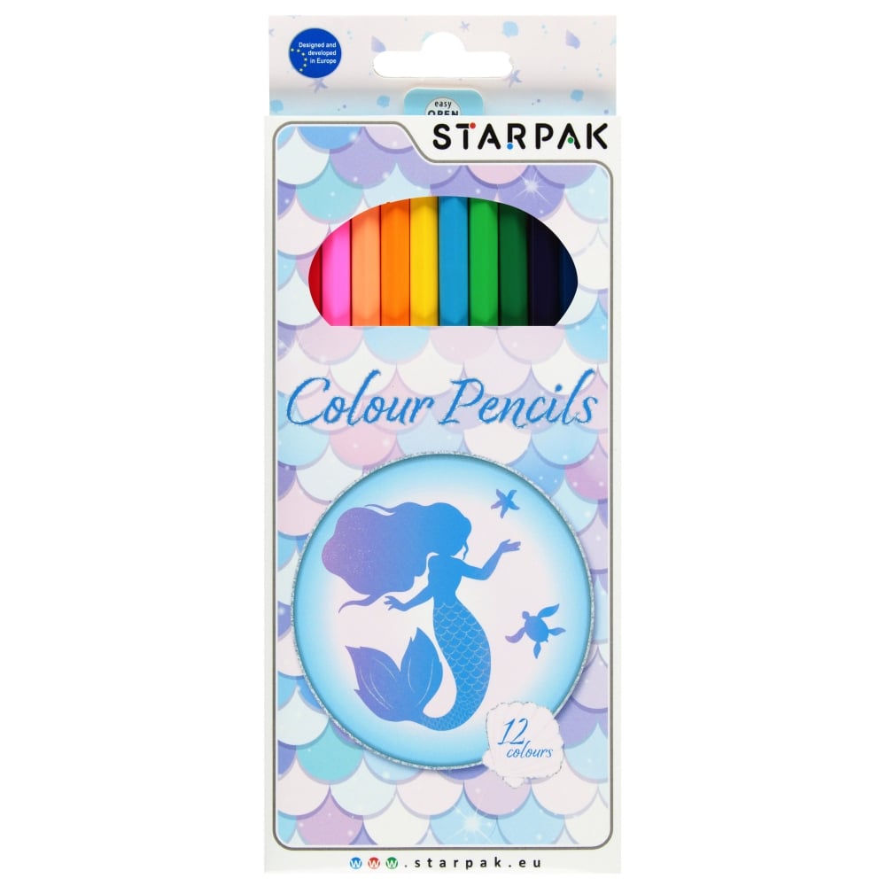 Creioane colorate, Starpak, Mermaid, 12 buc