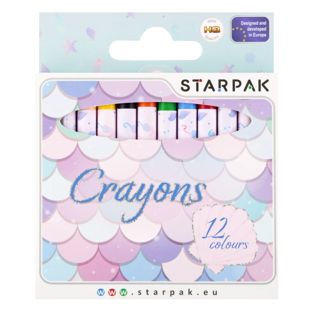 Creioane colorate cerate, Starpak, Mermaid, 12 buc