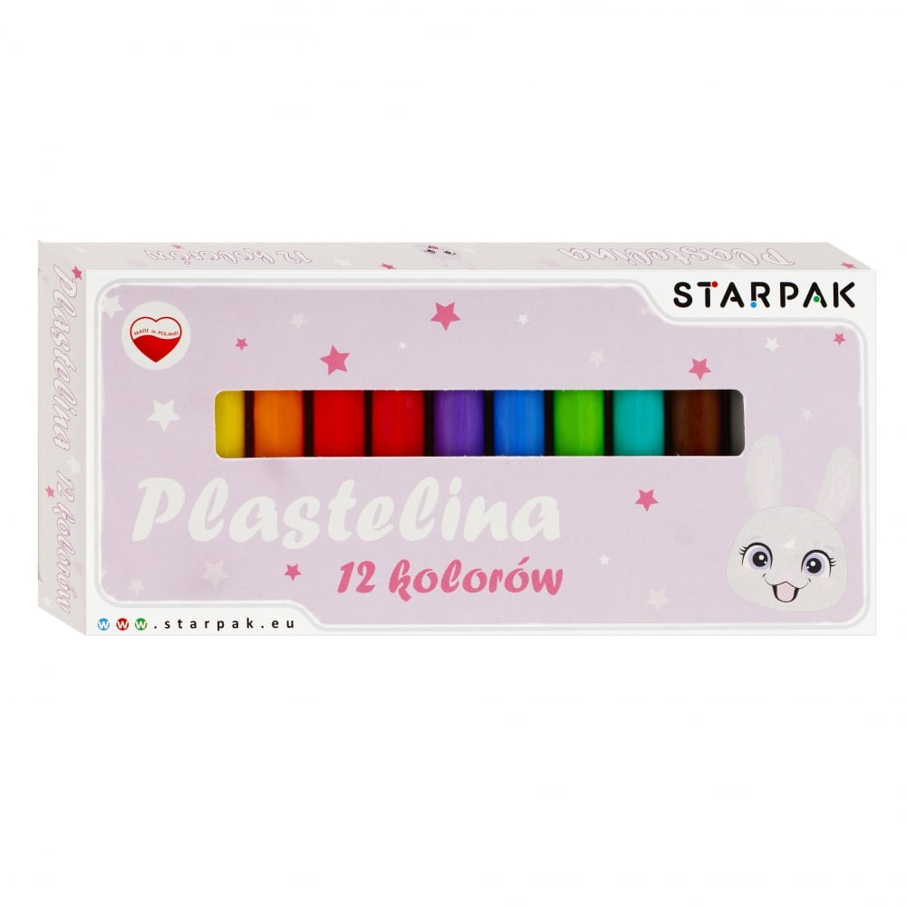 Plastilina Starpak, Rabbit, 12 culori