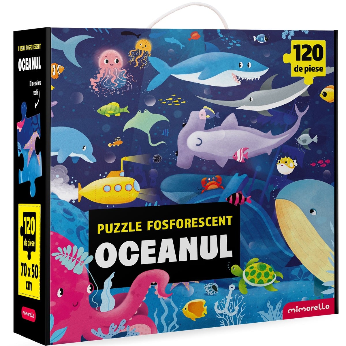 Puzzle fosforescent, Mimorello, Oceanul, 120, piese