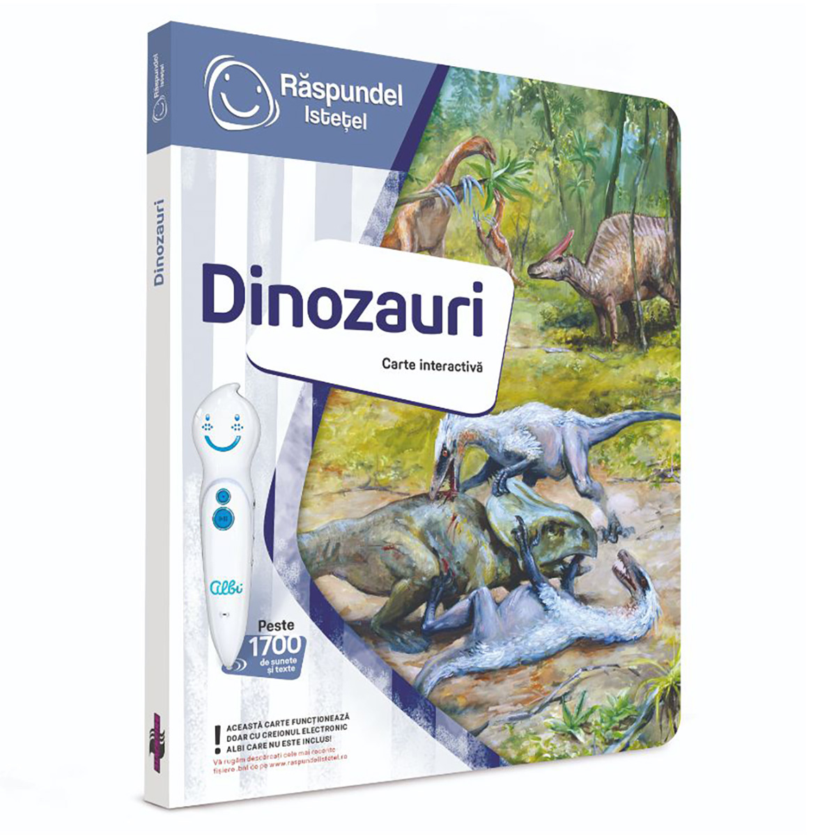 Carte interactiva, Raspundel Istetel, Dinozauri Carte imagine noua responsabilitatesociala.ro