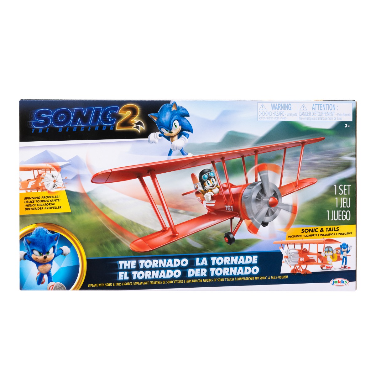 Set avion cu 2 figurine, Sonic the Hedgehog, The Tornado