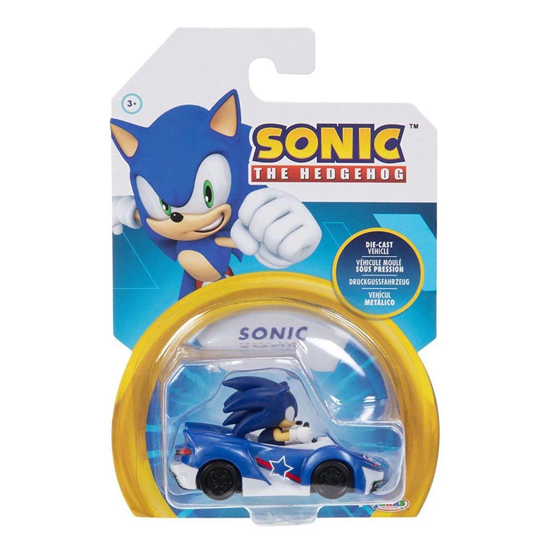 Masinuta din metal cu figurina, Sonic the Hedgehog, 1:64 164 imagine 2022 protejamcopilaria.ro