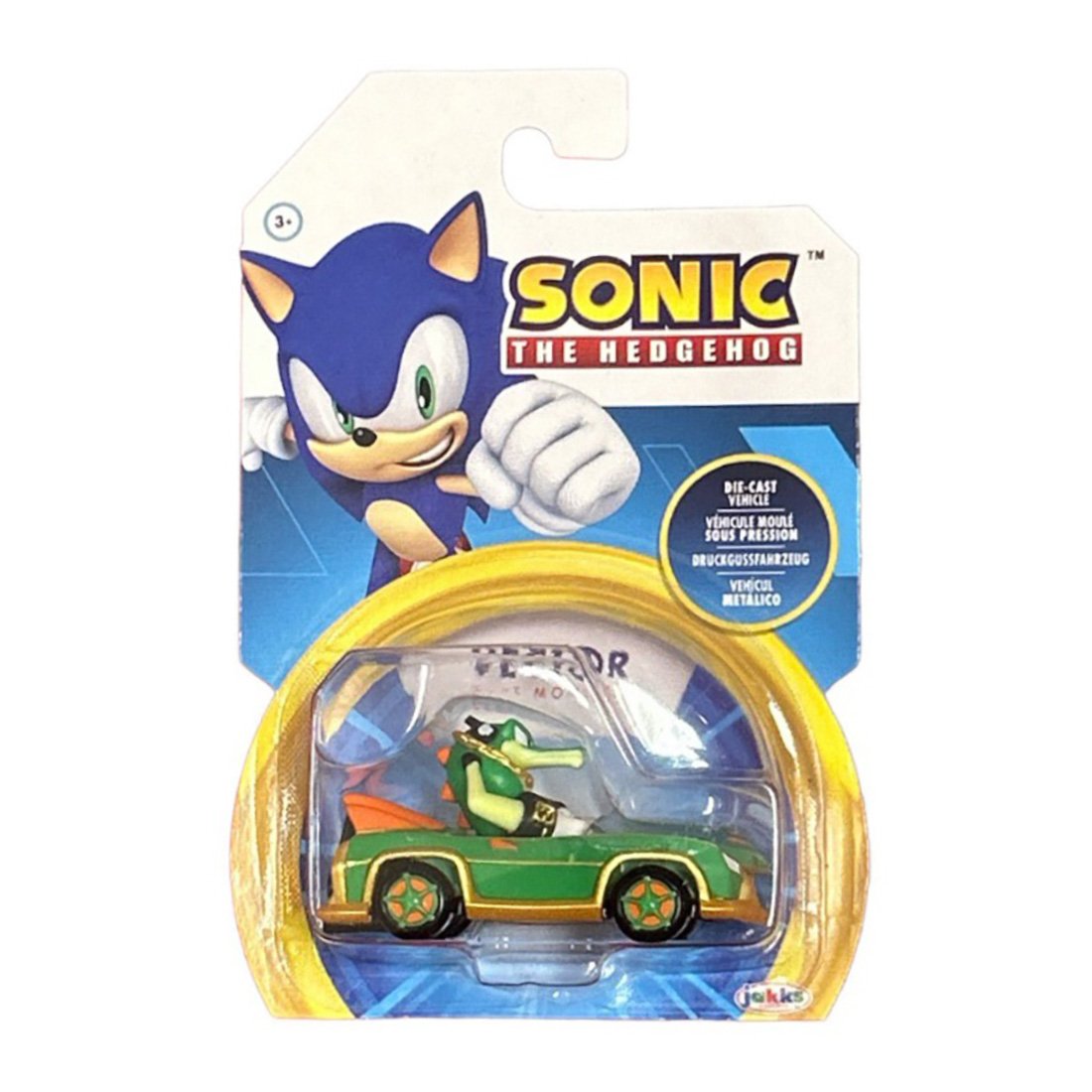 Masinuta din metal cu figurina, Sonic the Hedgehog, Vector, 1:64