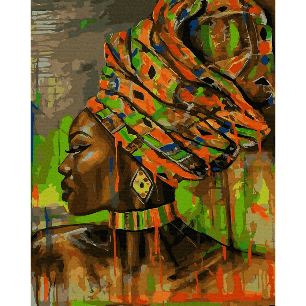 Set Pictura pe numere, Acuarello, Afro woman