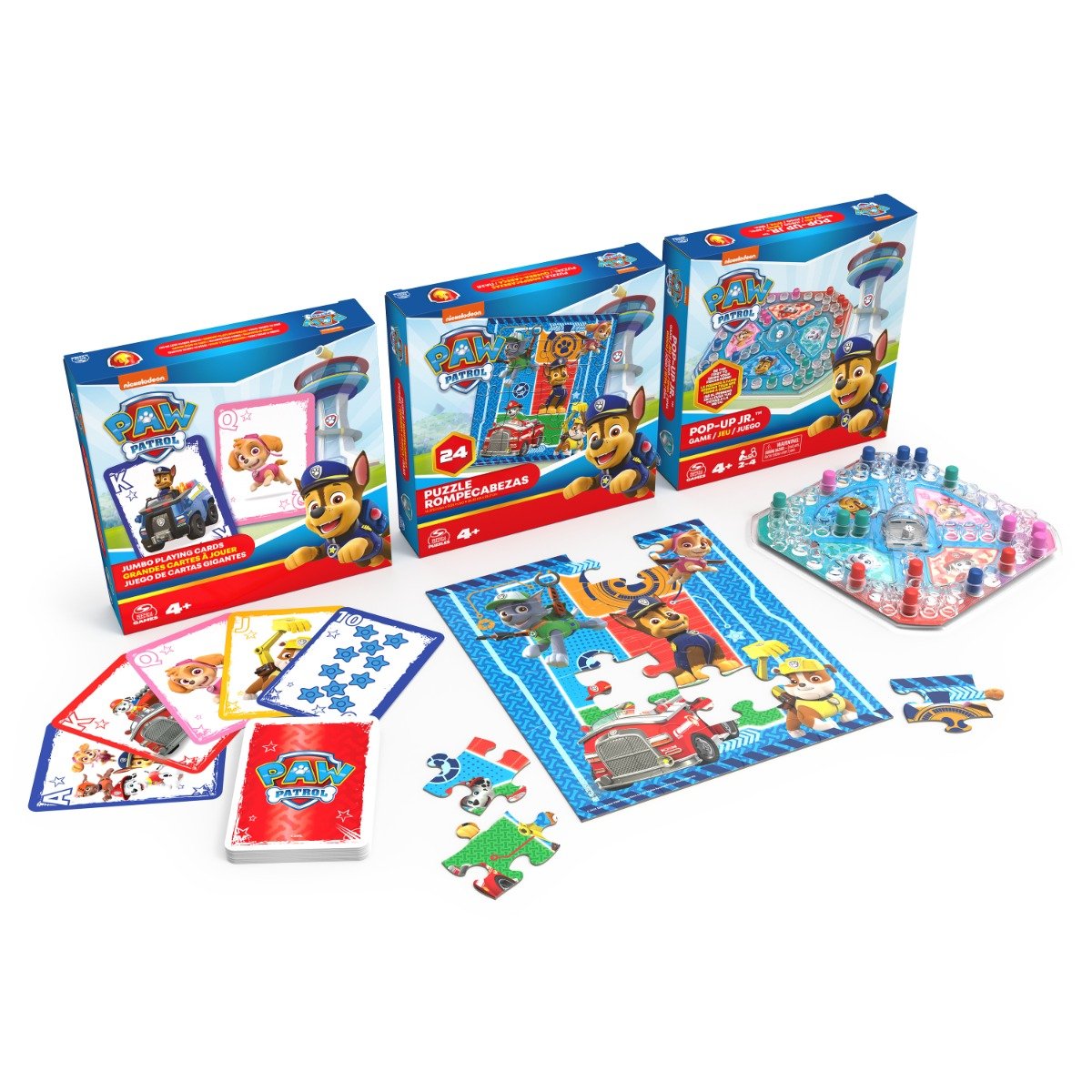 Set 3 jocuri Paw Patrol, Jumbo Cards, Pop-Up, Puzzle, 20141680