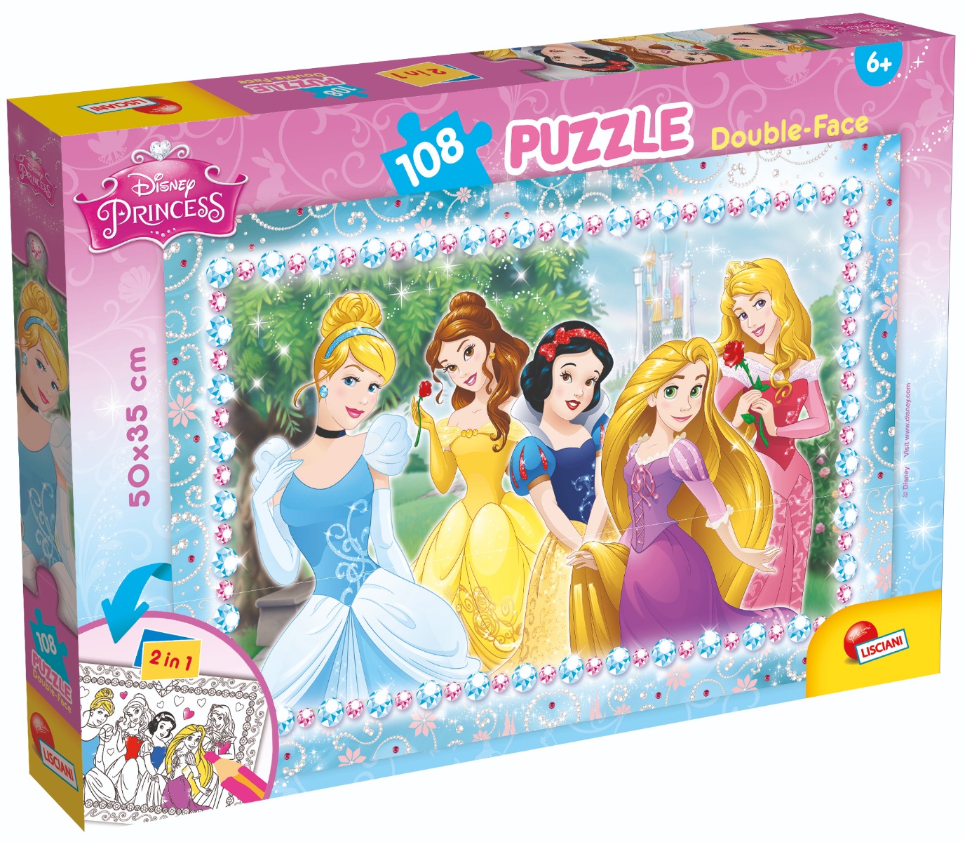 Puzzle 2 in 1 Lisciani Disney Princess, Plus, 108 piese 108 imagine 2022 protejamcopilaria.ro