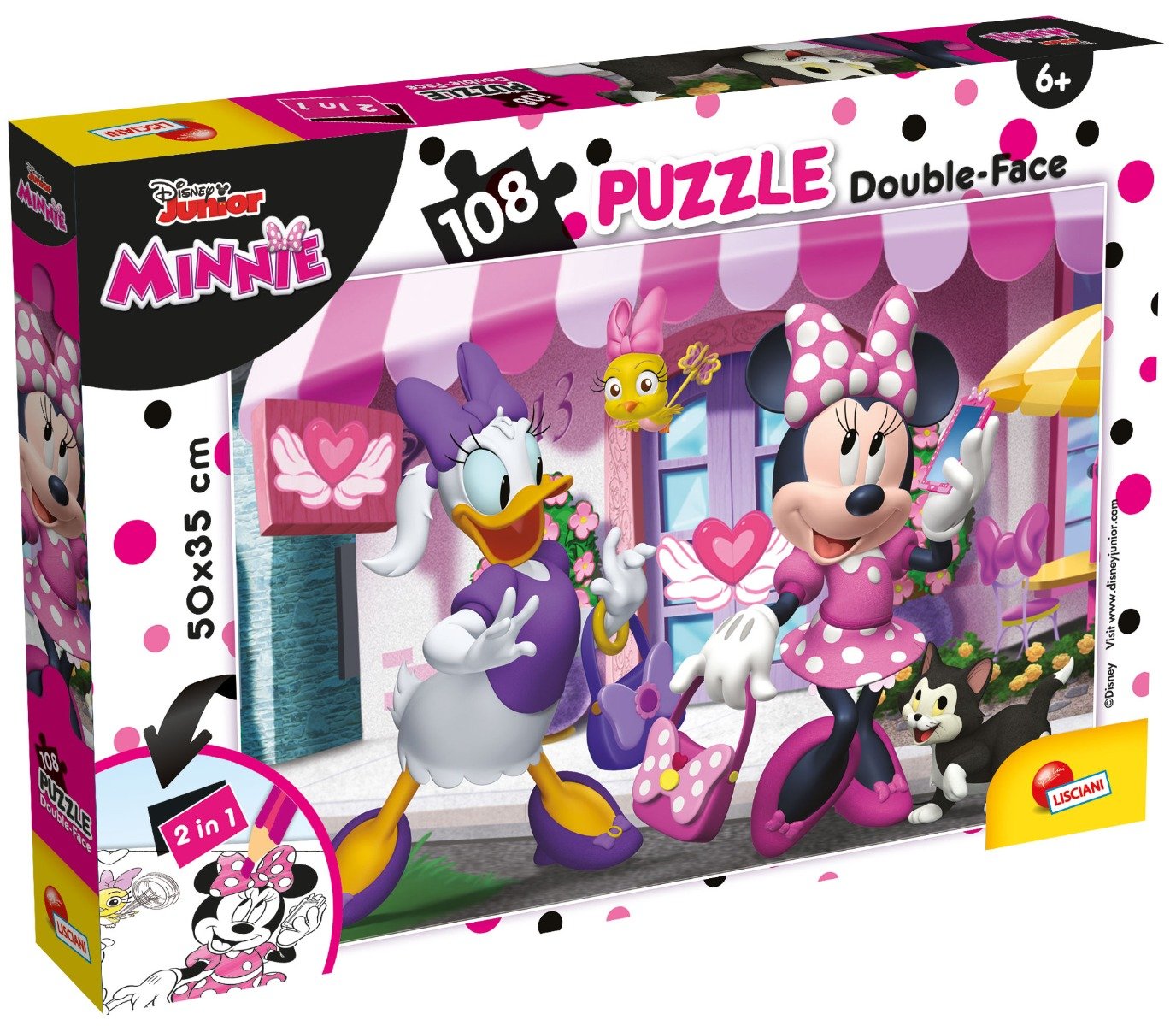 Puzzle 2 In 1 Lisciani, Minnie Mouse, Plus, 108 piese 108 imagine 2022 protejamcopilaria.ro