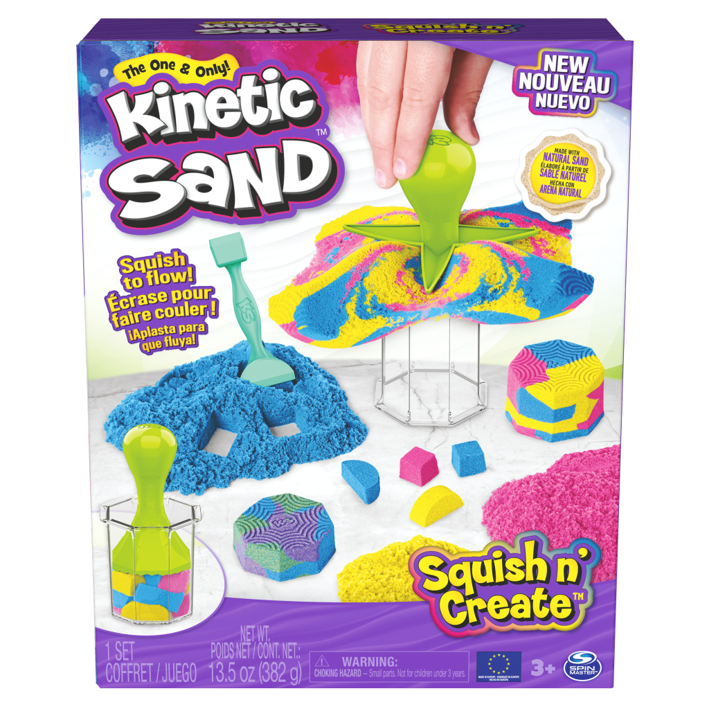 Set de joaca cu nisip si diverse forme, Kinetic Sand, Squish N Create, 20139539
