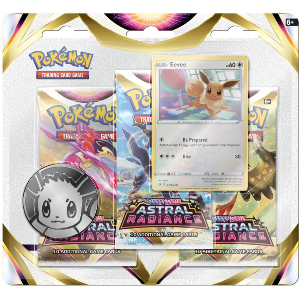 Set 31 cartonase Pokemon TCG, Sword and Shield, Astral Radiance 3 Sleeved Booster