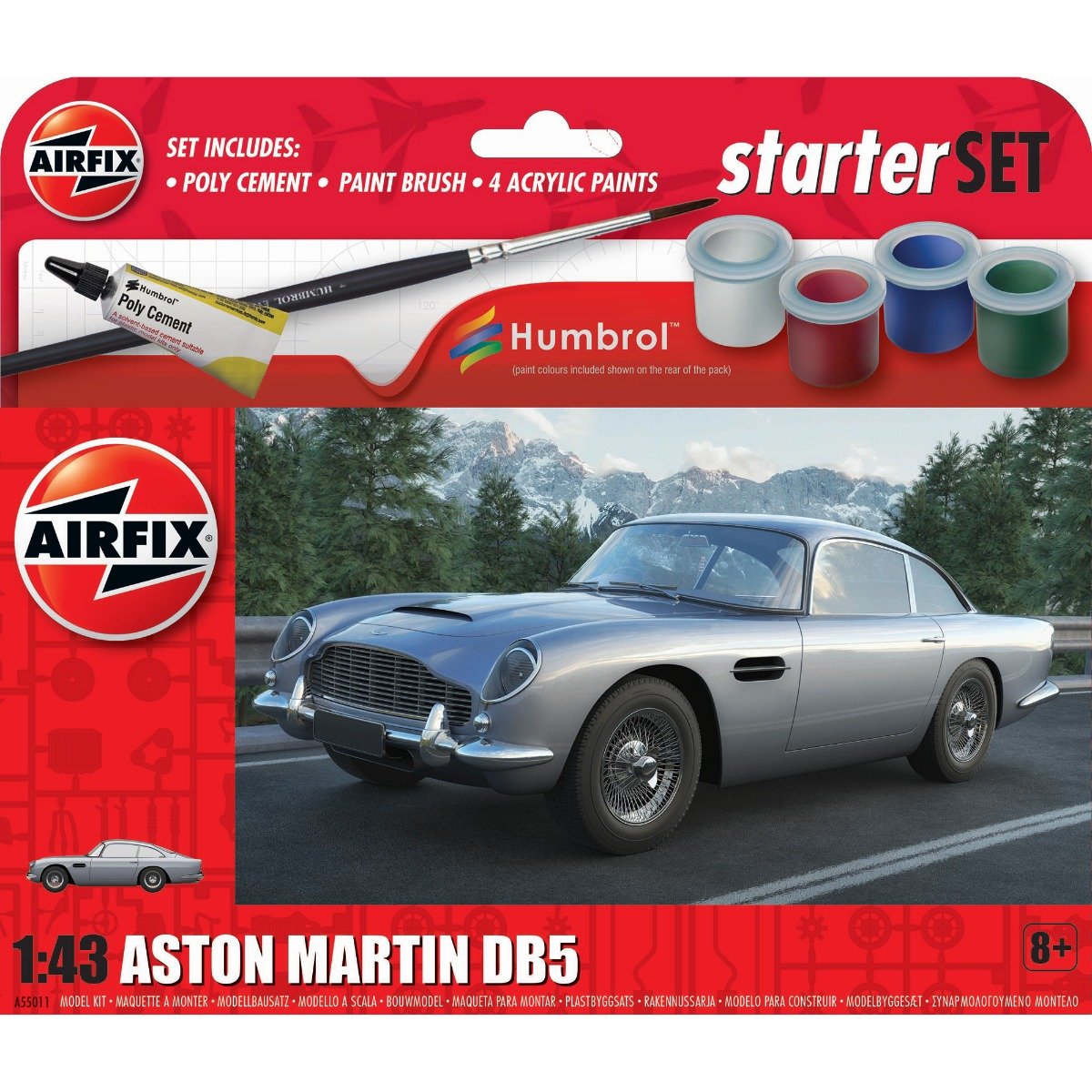 Set de constructie, Airfix Starter Set, Aston Martin Db5, 29 piese