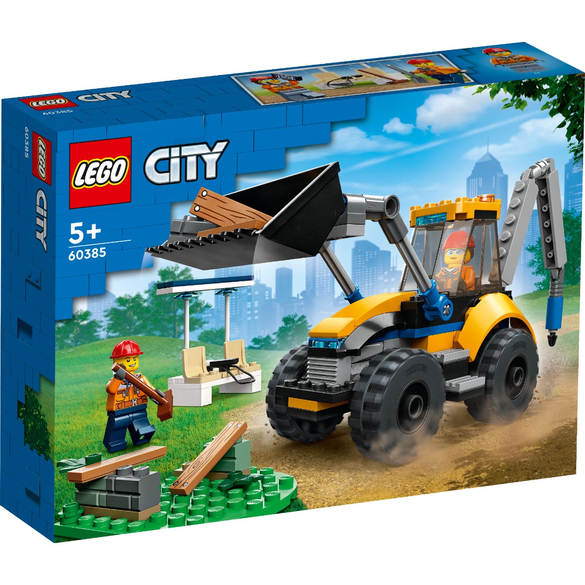 LEGO® City – Excavator de constructii (60385) (60385) imagine 2022 protejamcopilaria.ro