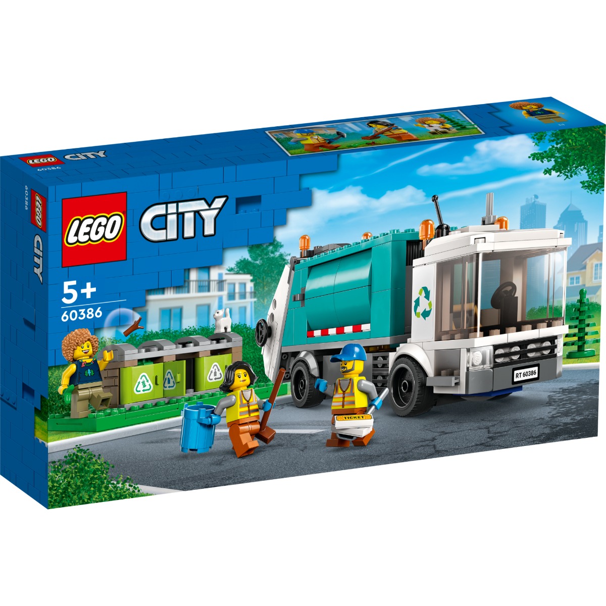 LEGO® City – Camion de reciclare (60386) (60386) imagine noua responsabilitatesociala.ro