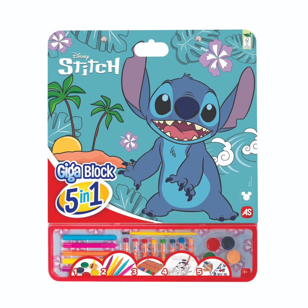 Set pentru desen, Disney Stitch, Giga Block 5 In 1